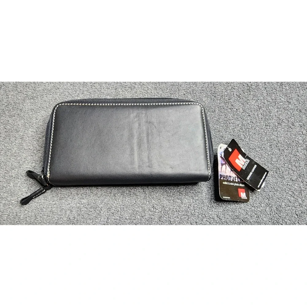 Mundi‎ Black Wallet Credit Card Photo Receipts Coupons Cash Holder Safe Keeper
